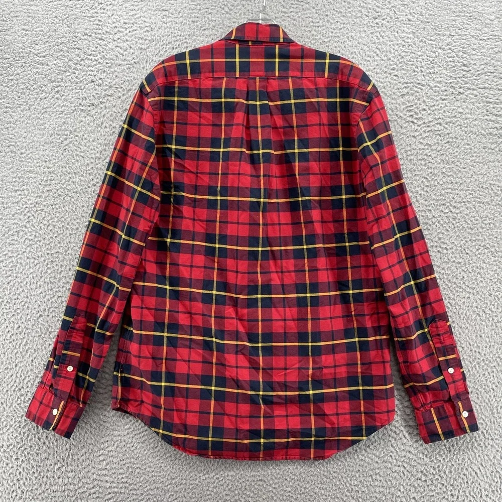 Ralph Lauren Shirt Men's Medium Tartan Oxford Sport Office Golf 90s Cabin Preppy